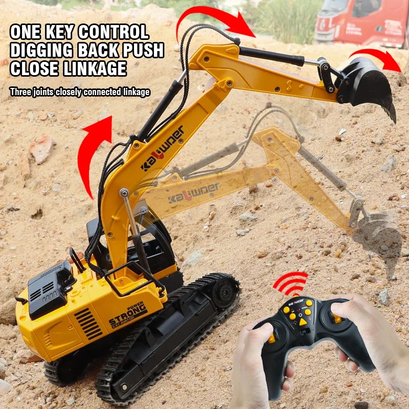 Rc Excavator Hobby - Huina Rc Ekskavator 1/24 9Ch Mobil