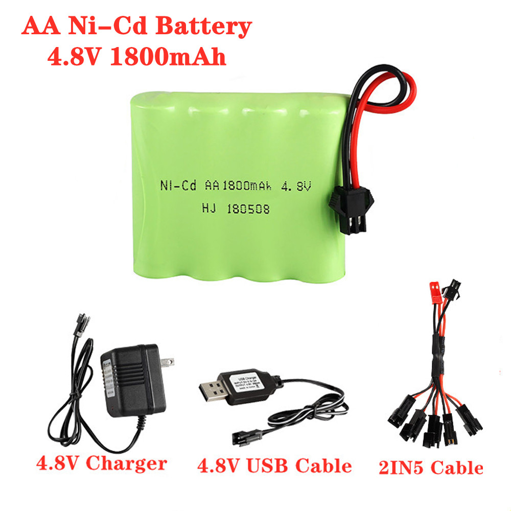Rc Hobby Charger - Baterai 4.8V 1800mAh ni-cd AA dengan
