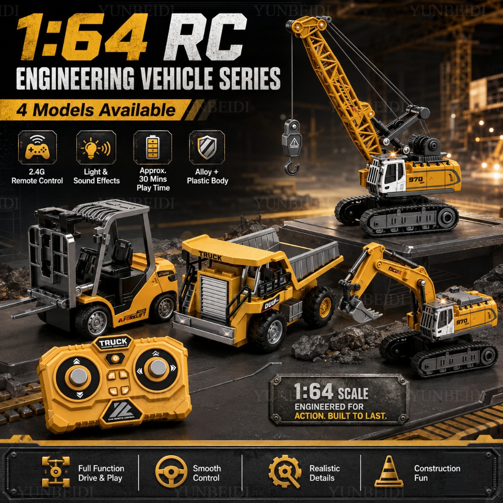 Rc Excavator Hobby - Mobil Mini Alloy Remote Control 1:64