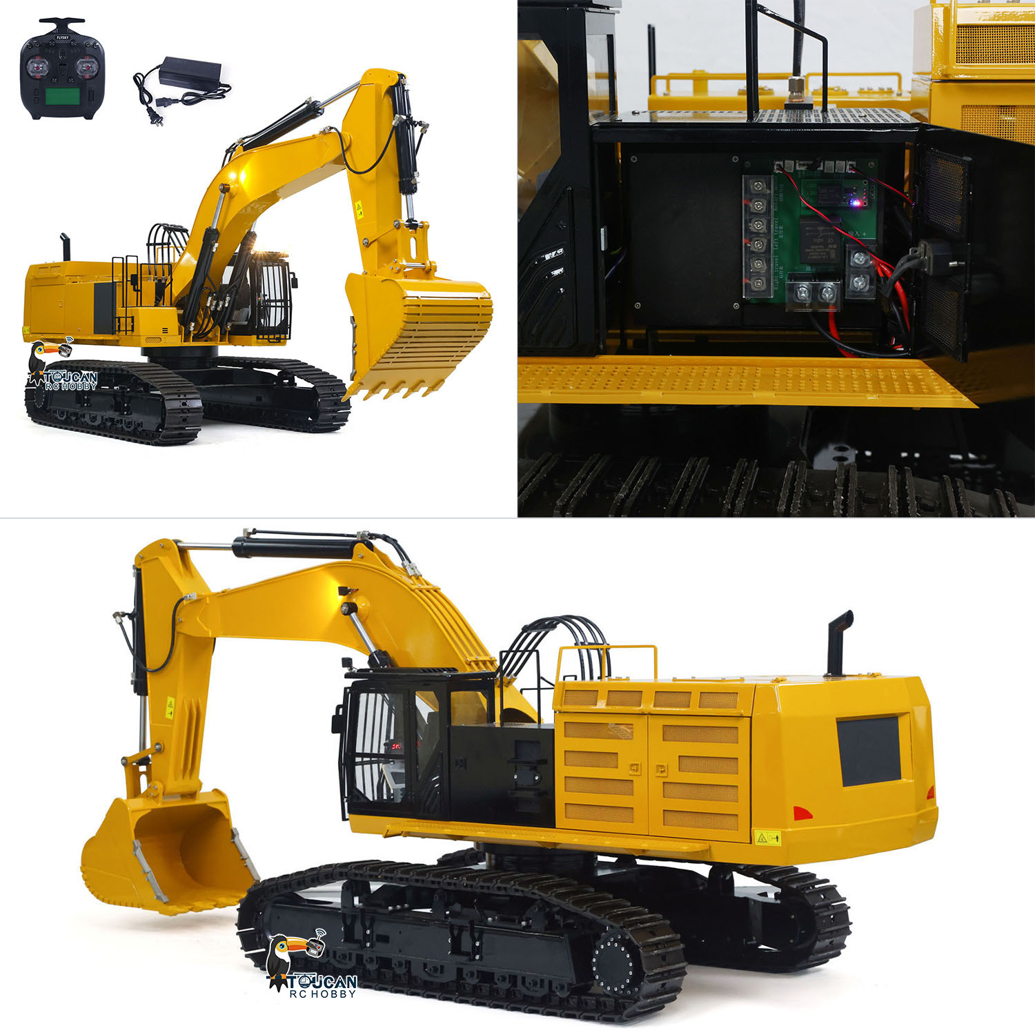1/8 390F RC Excavator Hidrolik - Rc Excavator Hobby ulasan dan harga