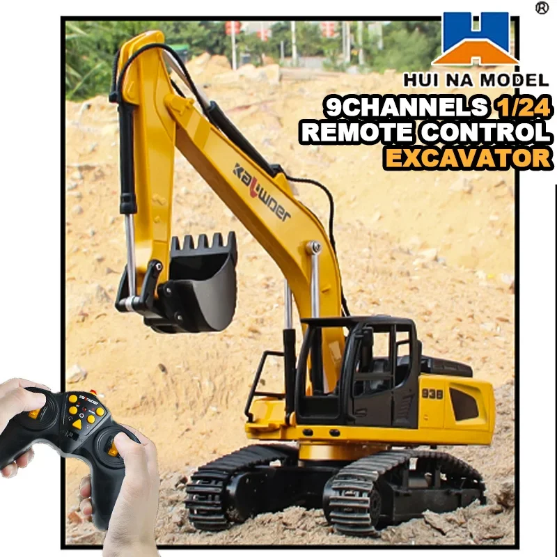 Huina Rc Ekskavator 1/24 9Ch M - Rc Excavator Hobby ulasan dan harga