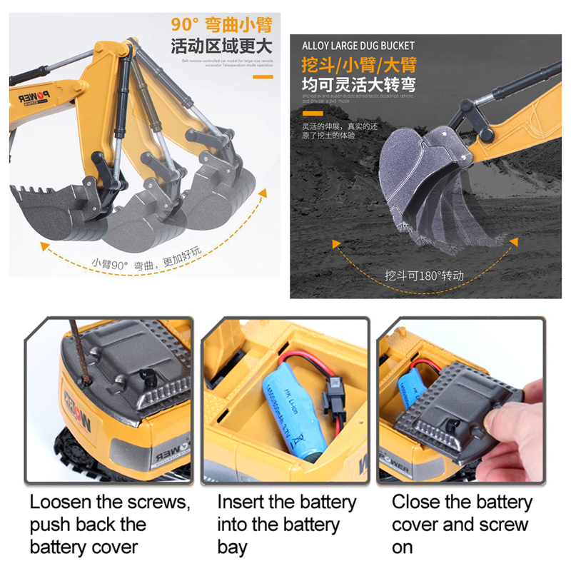 RC mainan mobil ekskavator 2.4 - Rc Excavator Hobby ulasan dan harga